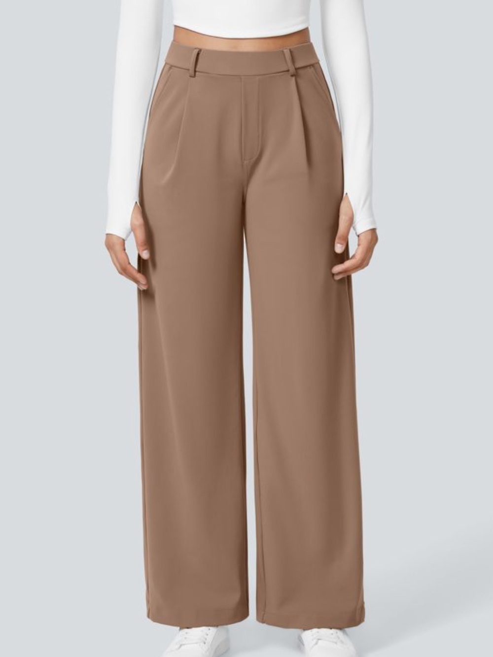 Halara Flex DayStretch High Waisted Pocket Straight Leg Work Pants Women M NWT - Picture 2 of 14